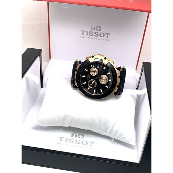 Tissot Mens Watch T-Race Chronograph Swiss Quartz Rose Gold Black T1154173705100 - Picture 3 of 15